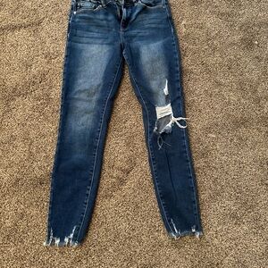 KanCan Dark Blue Distressed Skinny Jeans